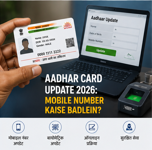 Aadhaar Card Update 2026: Mobile Number Kaise Badlein?